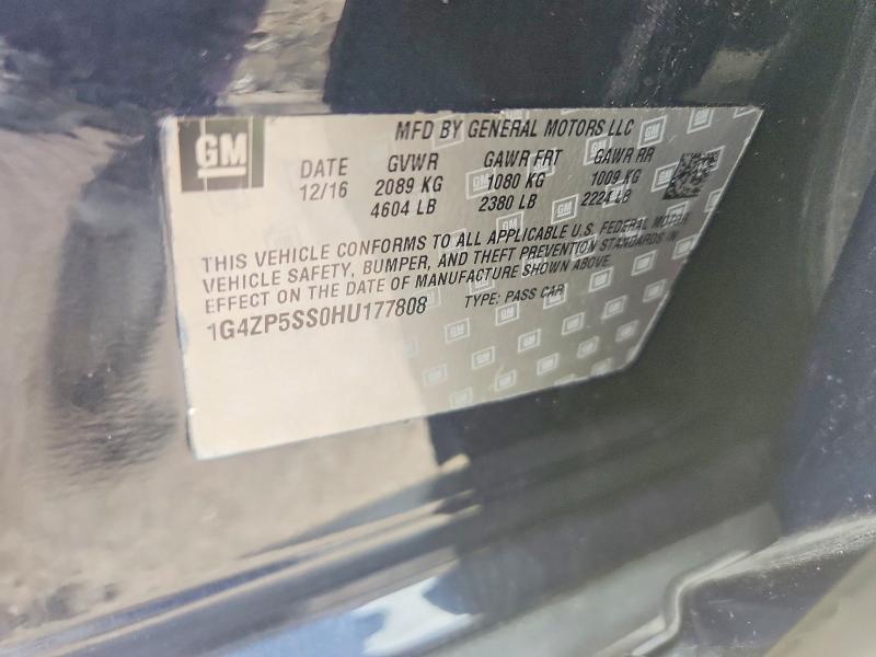 57684886 :رقم المزاد ، 1G4ZP5SS0HU177808 vin ، 2017 Buick Lacrosse مزاد بيع