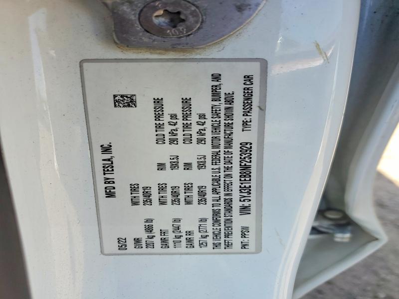 Продажа на аукционе авто 2022 Tesla Model 3, vin: 5YJ3E1EB8NF253929, номер лота: 56164846