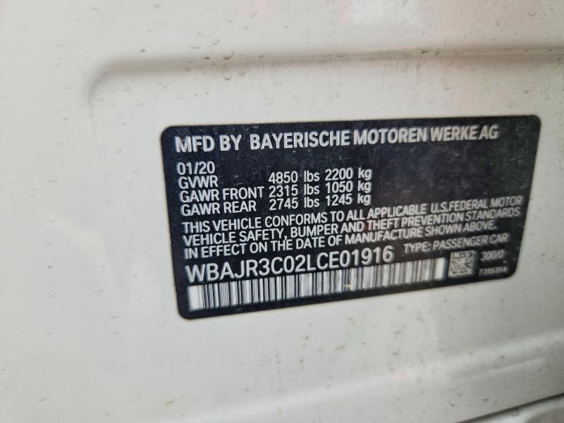 Продажа на аукционе авто 2020 Bmw 530, vin: WBAJR3C02LCE01916, номер лота: 57694206