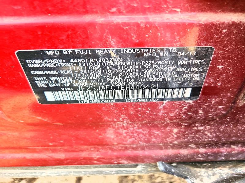 Aukcja sprzedaży 2014 Subaru Forester, vin: JF2SJAEC7EH440421, numer aukcji: 56752456