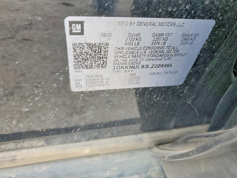 Aukcja sprzedaży 2020 Gmc Acadia, vin: 1GKKNULS3LZ228495, numer aukcji: 55567186