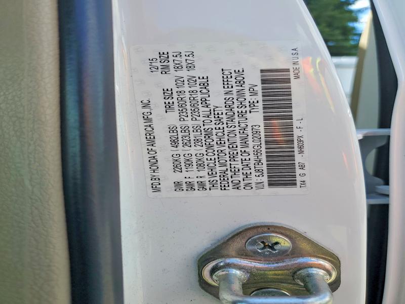 Aukcja sprzedaży 2016 Acura Rdx, vin: 5J8TB4H56GL020973, numer aukcji: 56449726