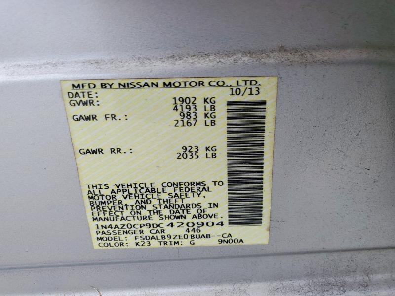 Aukcja sprzedaży 2013 Nissan Leaf, vin: 1N4AZ0CP9DC420904, numer aukcji: 58141626
