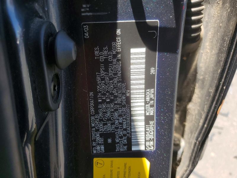 Aukcja sprzedaży 2004 Lexus Rx 330, vin: JTJGA31UX40004977, numer aukcji: 57034876