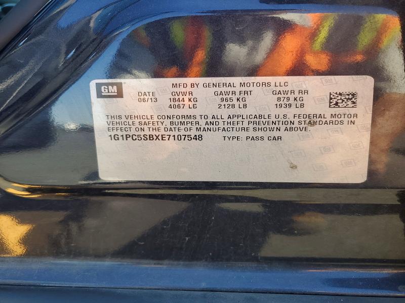 57262196 :رقم المزاد ، 1G1PC5SBXE7107548 vin ، 2014 Chevrolet Cruze مزاد بيع