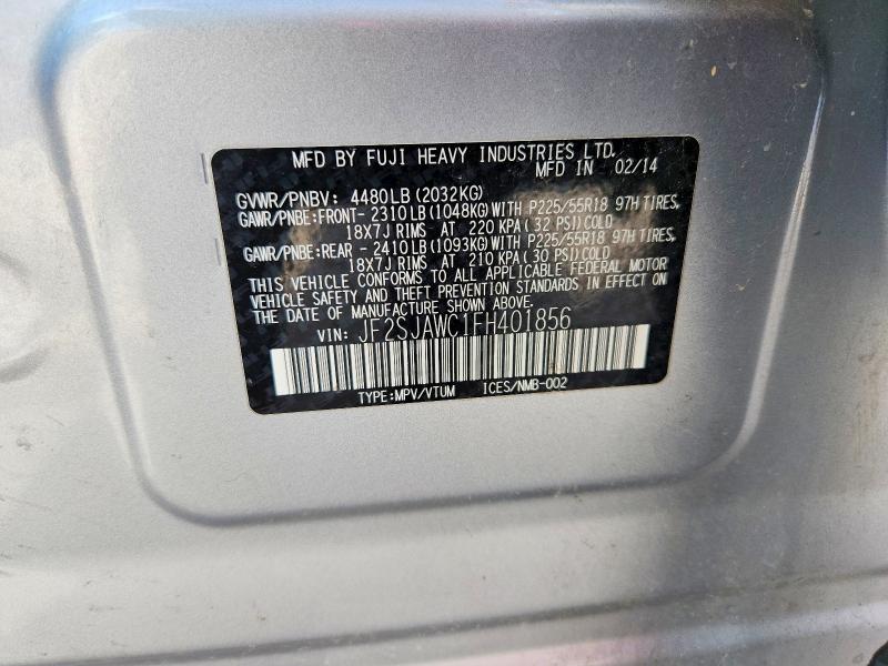 Продажа на аукционе авто 2015 Subaru Forester, vin: JF2SJAWC1FH401856, номер лота: 55949036