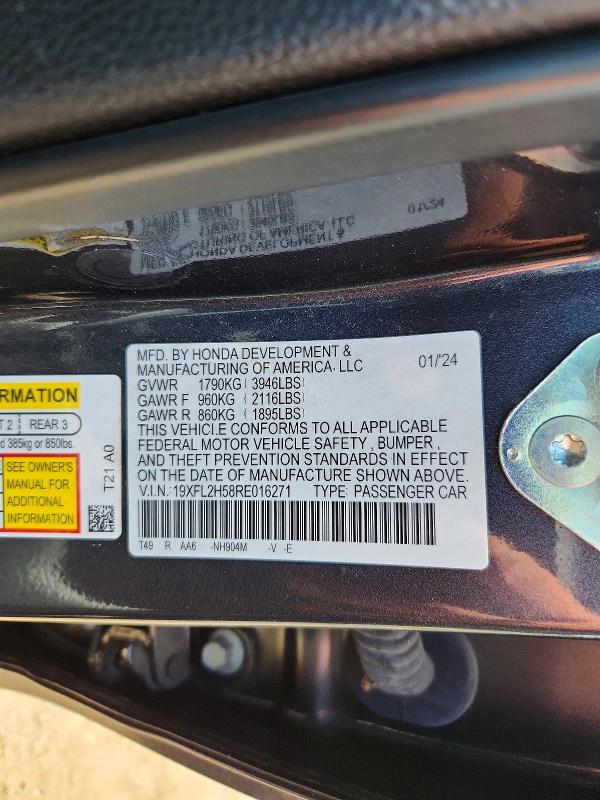 Aukcja sprzedaży 2024 Honda Civic, vin: 19XFL2H58RE016271, numer aukcji: 56288746