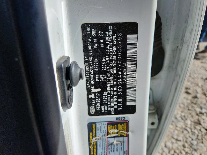 Aukcja sprzedaży 2012 Kia Optima, vin: 5XXGN4A77CG055793, numer aukcji: 56685576