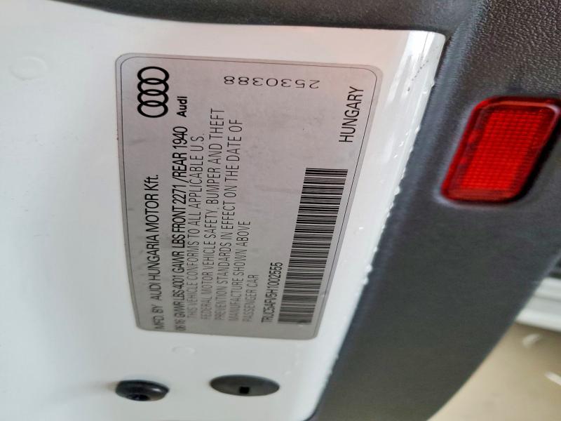 Продаж на аукціоні авто 2017 Audi Tt, vin: TRUC5AFV5H1002555, номер лоту: 57748286