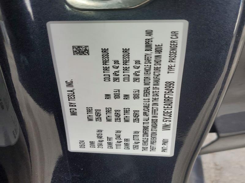 Aukcja sprzedaży 2024 Tesla Model 3, vin: 5YJ3E1EA0RF764998, numer aukcji: 58769326