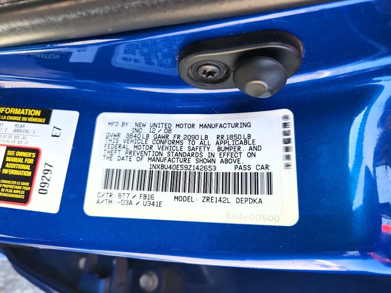 Продаж на аукціоні авто 2009 Toyota Corolla, vin: 1NXBU40E59Z142653, номер лоту: 56795736