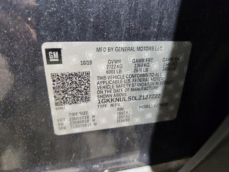 2020 Gmc Acadia მანქანა იყიდება აუქციონზე, vin: 1GKKNULS0LZ127222, აუქციონის ნომერი: 58256526