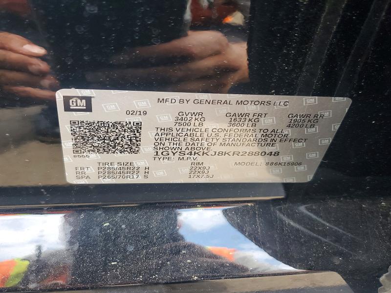 Продажа на аукционе авто 2019 Cadillac Escalade, vin: 1GYS4KKJ8KR288048, номер лота: 55505946