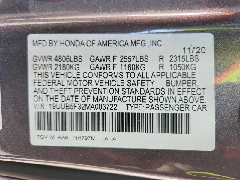Продаж на аукціоні авто 2021 Acura Tlx, vin: 19UUB5F32MA003722, номер лоту: 56181436