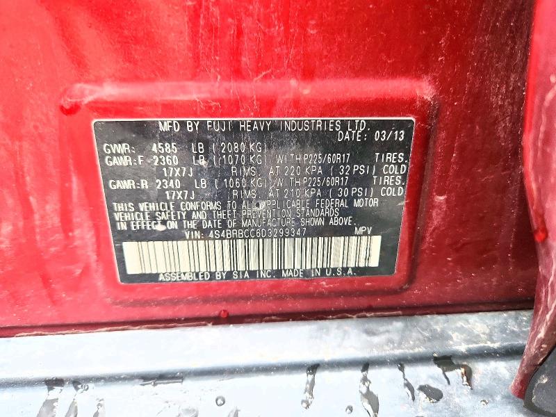 Aukcja sprzedaży 2013 Subaru Outback, vin: 4S4BRBCC6D3299347, numer aukcji: 57720526