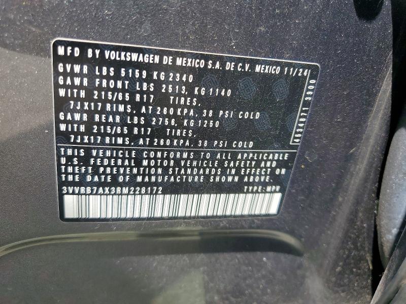 Продаж на аукціоні авто 2024 Volkswagen Tiguan, vin: 3VVRB7AX3RM228172, номер лоту: 57047156