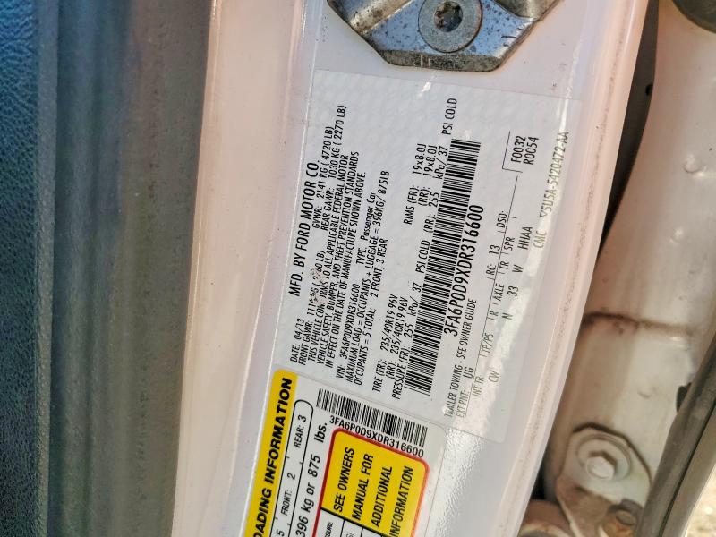 Продажа на аукционе авто 2013 Ford Fusion, vin: 3FA6P0D9XDR316600, номер лота: 55637156