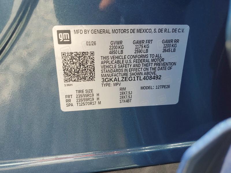 2026 Gmc Terrain მანქანა იყიდება აუქციონზე, vin: 3GKALZEG1TL408492, აუქციონის ნომერი: 57624326