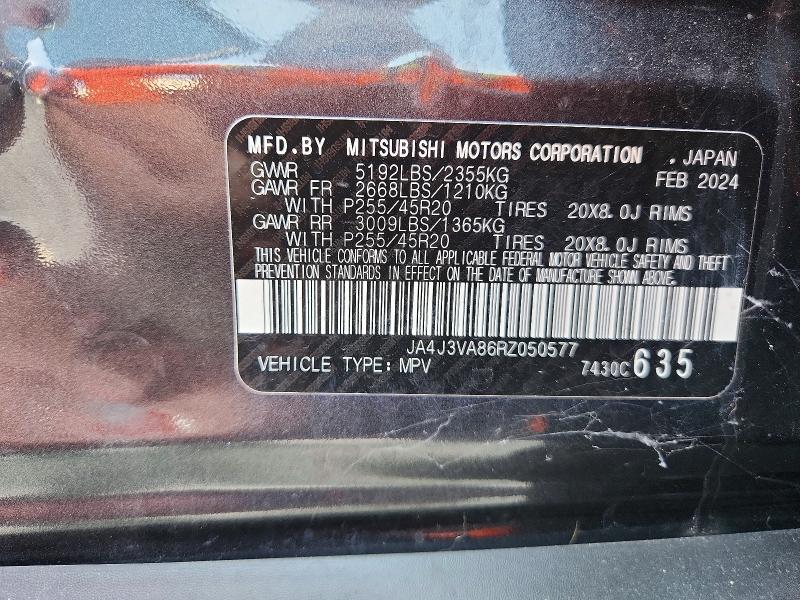 Продаж на аукціоні авто 2024 Mitsubishi Outlander, vin: JA4J3VA86RZ050577, номер лоту: 58626686