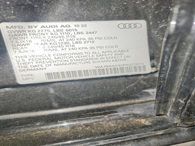 Продажа на аукционе авто 2023 Audi A4 Allroad, vin: WA19AAF40PA023670, номер лота: 56084076