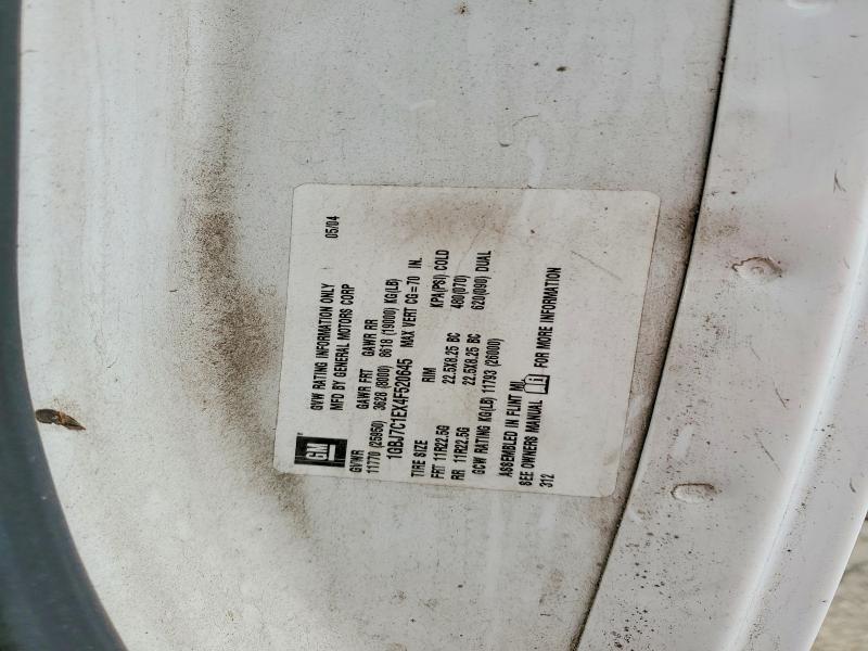 55966226 :رقم المزاد ، 1GBJ7C1EX4F520645 vin ، 2004 Chevrolet C7500 مزاد بيع