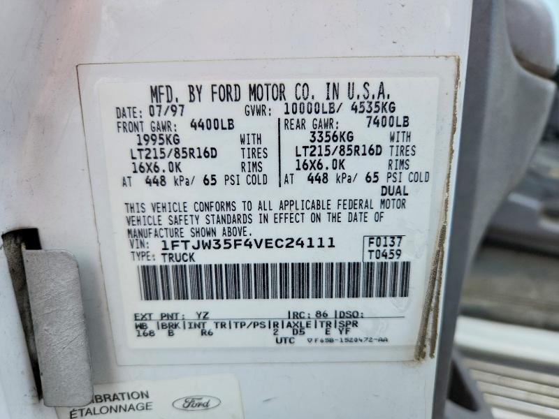 55547536 :رقم المزاد ، 1FTJW35F4VEC24111 vin ، 1997 Ford F350 مزاد بيع