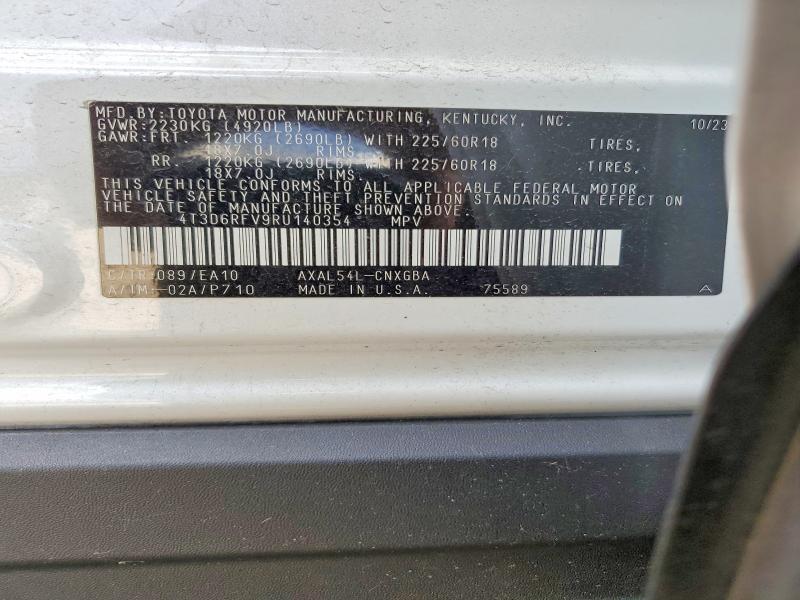 Продаж на аукціоні авто 2024 Toyota Rav4, vin: 4T3D6RFV9RU140354, номер лоту: 56820336