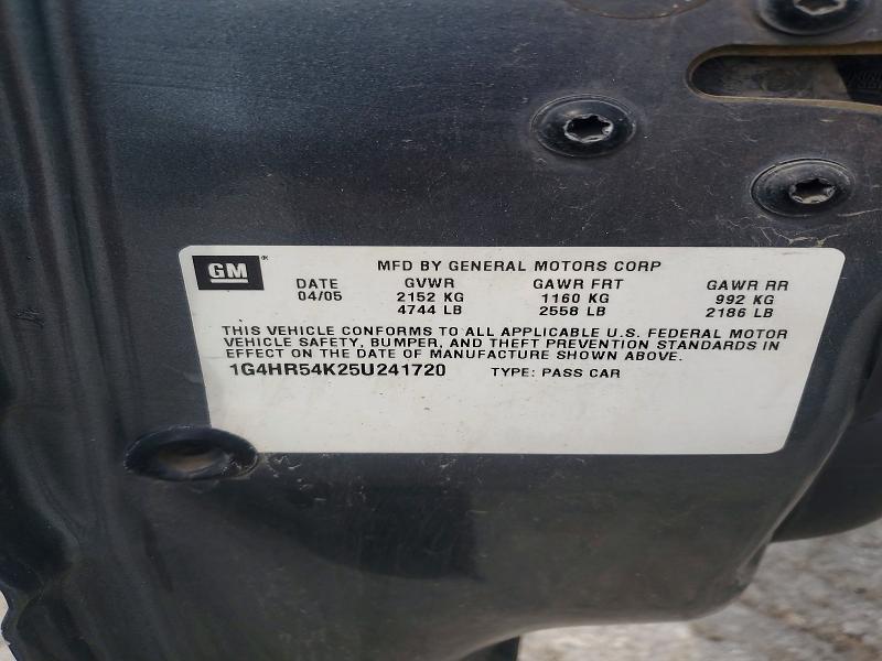 58496546 :رقم المزاد ، 1G4HR54K25U241720 vin ، 2005 Buick Lesabre مزاد بيع