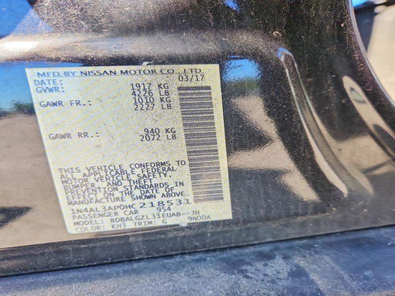 Aukcja sprzedaży 2017 Nissan Altima, vin: 1N4AL3AP0HC218531, numer aukcji: 56465346