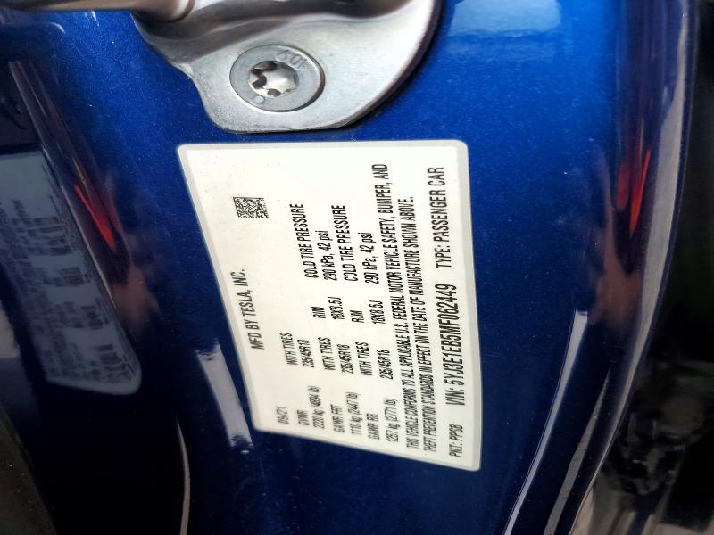Продаж на аукціоні авто 2021 Tesla Model 3, vin: 5YJ3E1EB5MF062449, номер лоту: 58221286