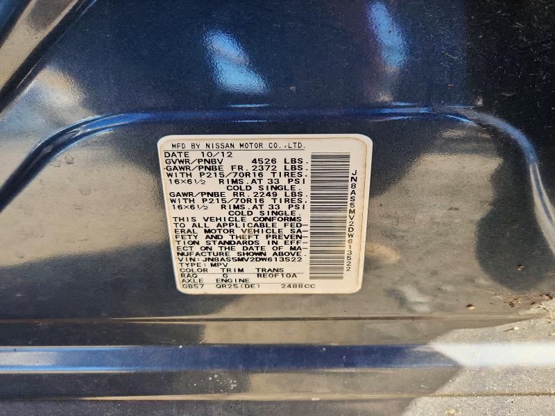 Продаж на аукціоні авто 2013 Nissan Rogue, vin: JN8AS5MV2DW613522, номер лоту: 55974836
