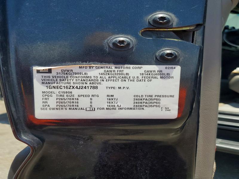 Продаж на аукціоні авто 2004 Chevrolet Suburban, vin: 1GNEC16ZX4J241788, номер лоту: 57729526