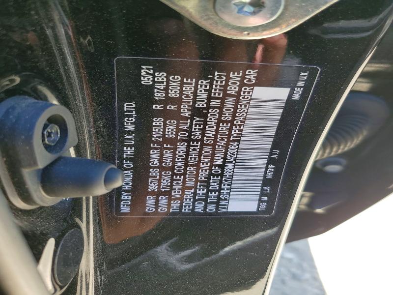 Aukcja sprzedaży 2021 Honda Civic, vin: SHHFK7H68MU423064, numer aukcji: 59295816