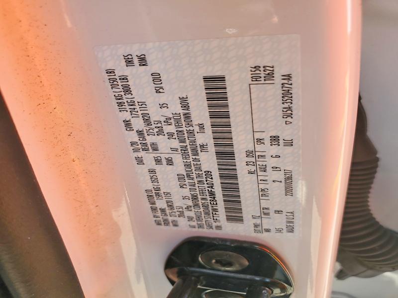 Aukcja sprzedaży 2021 Ford F150, vin: 1FTFW1E84MFA07209, numer aukcji: 58427736