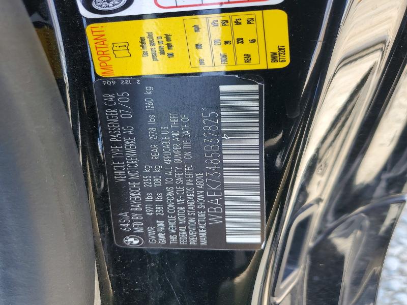 Продажа на аукционе авто 2005 Bmw 645, vin: WBAEK73485B328251, номер лота: 56069816