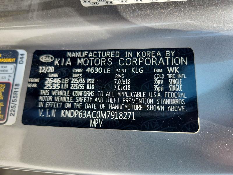 Продаж на аукціоні авто 2021 Kia Sportage, vin: KNDP63AC0M7918271, номер лоту: 58935986