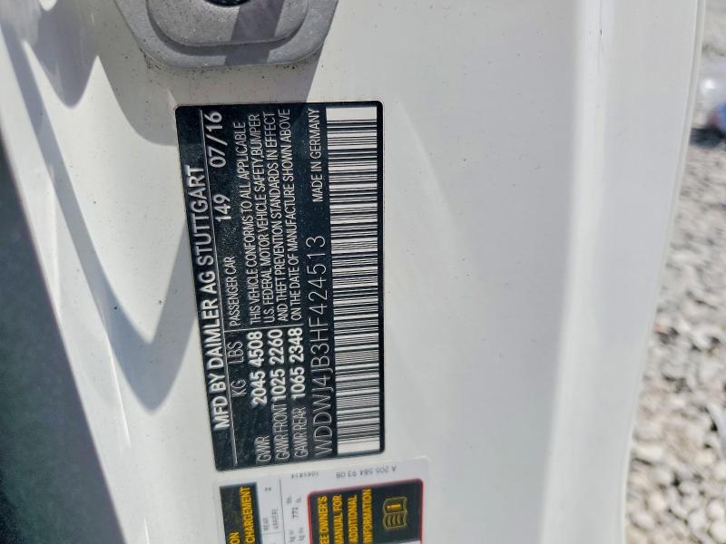 55750576 :رقم المزاد ، WDDWJ4JB3HF424513 vin ، 2017 Mercedes-benz C مزاد بيع