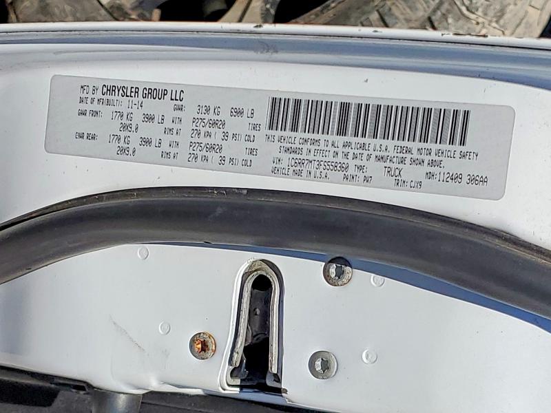 2015 Ram 1500 მანქანა იყიდება აუქციონზე, vin: 1C6RR7MT3FS558360, აუქციონის ნომერი: 58528326