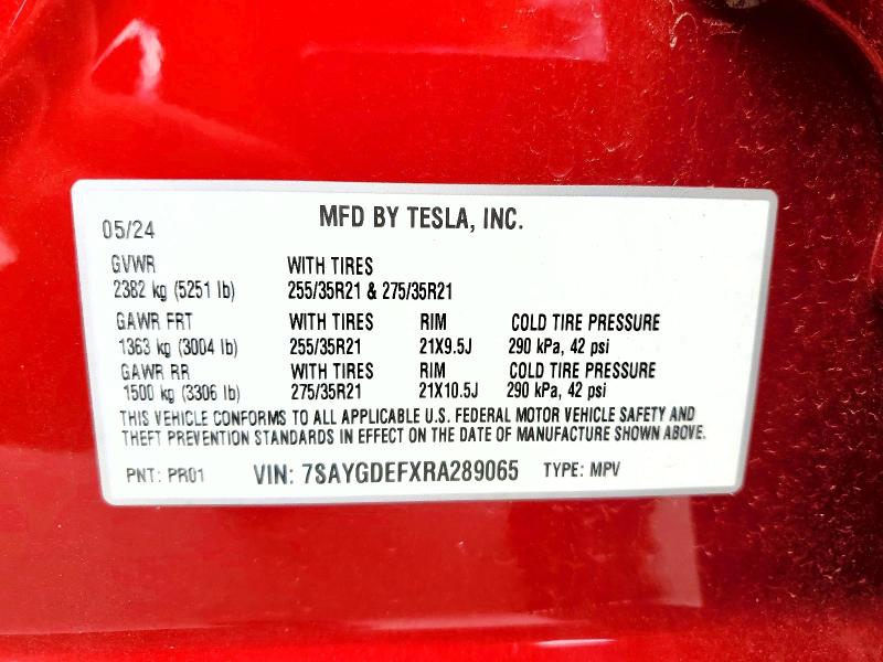 Aukcja sprzedaży 2024 Tesla Model Y, vin: 7SAYGDEFXRA289065, numer aukcji: 58491976