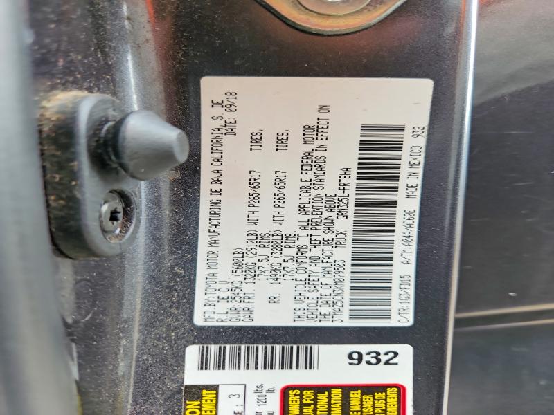 Продажа на аукционе авто 2019 Toyota Tacoma, vin: 3TMAZ5CN3KM079503, номер лота: 57337746