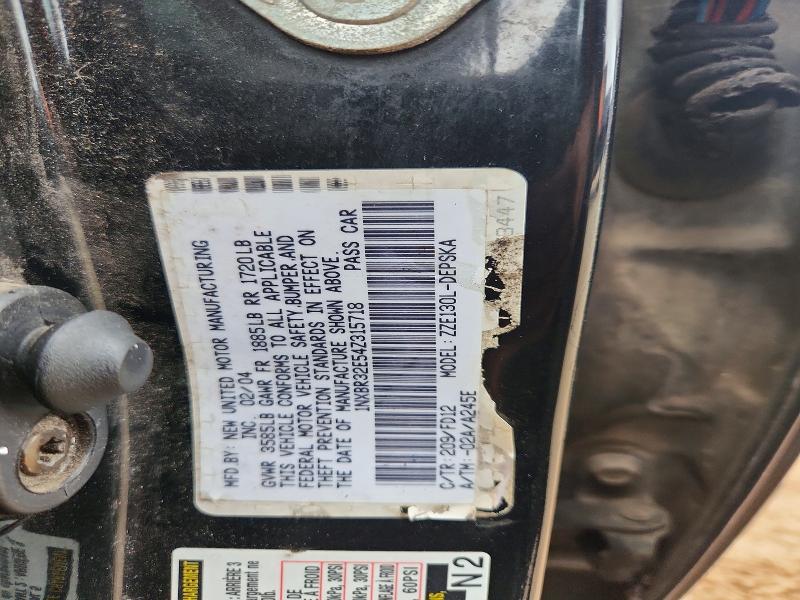 2004 Toyota Corolla მანქანა იყიდება აუქციონზე, vin: 1NXBR32E54Z315718, აუქციონის ნომერი: 56580886