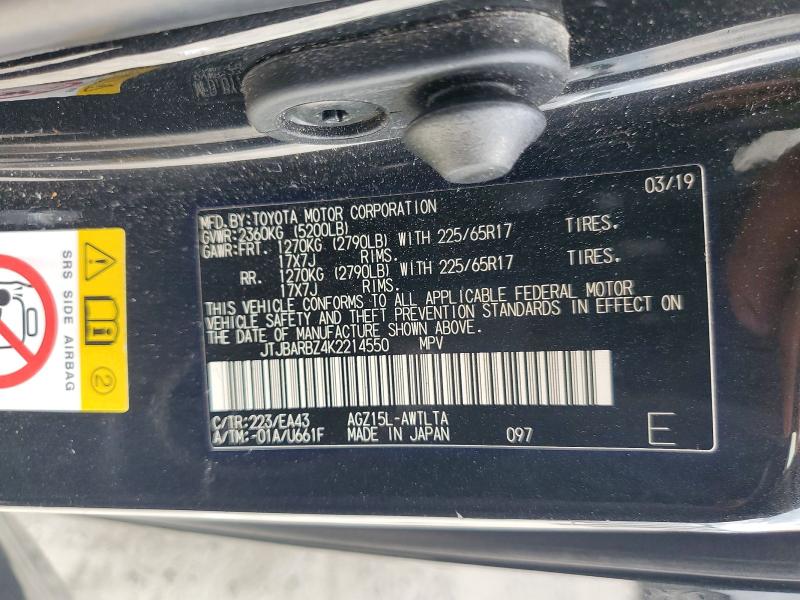 Aukcja sprzedaży 2019 Lexus Nx 300, vin: JTJBARBZ4K2214550, numer aukcji: 58883286