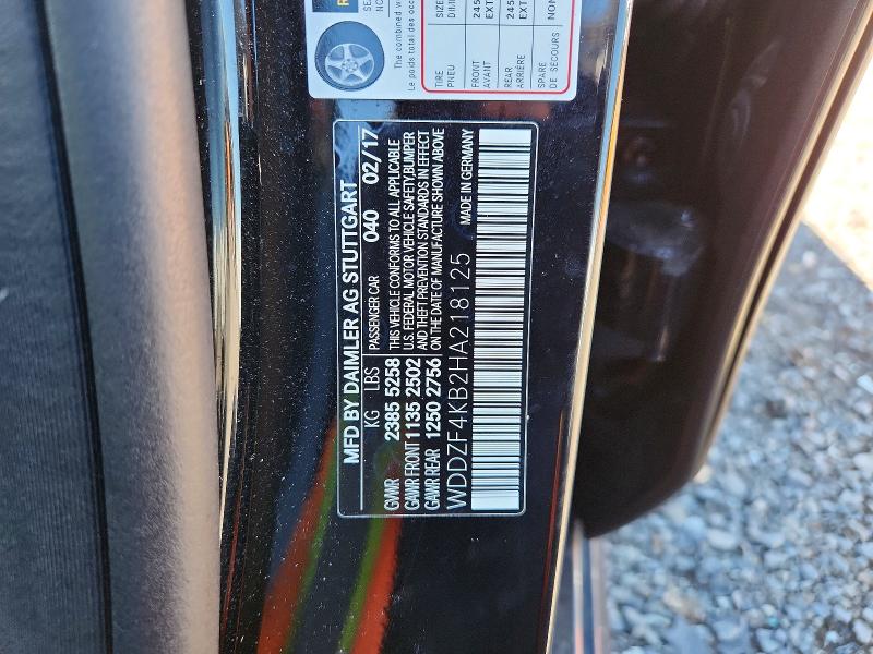 Продаж на аукціоні авто 2017 Mercedes-benz E, vin: WDDZF4KB2HA218125, номер лоту: 57466746