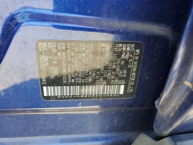Aukcja sprzedaży 2021 Nissan Rogue, vin: JN8AT3AB2MW210328, numer aukcji: 57469296