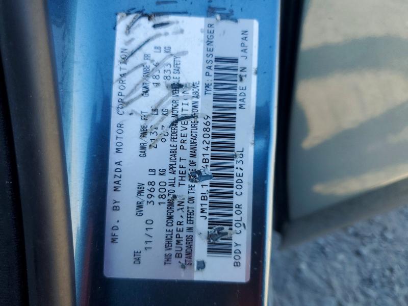 Aukcja sprzedaży 2011 Mazda 3, vin: JM1BL1UG4B1420869, numer aukcji: 58633846