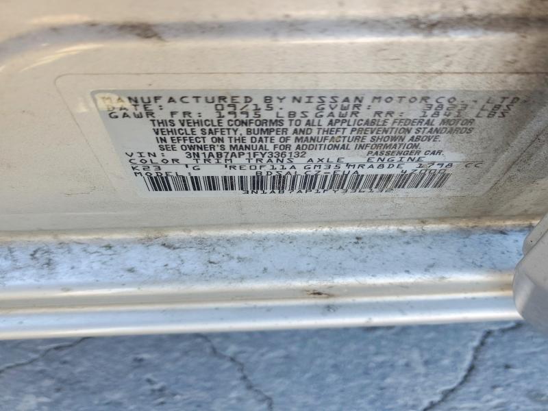 Продажа на аукционе авто 2015 Nissan Sentra, vin: 3N1AB7AP1FY336132, номер лота: 57304106
