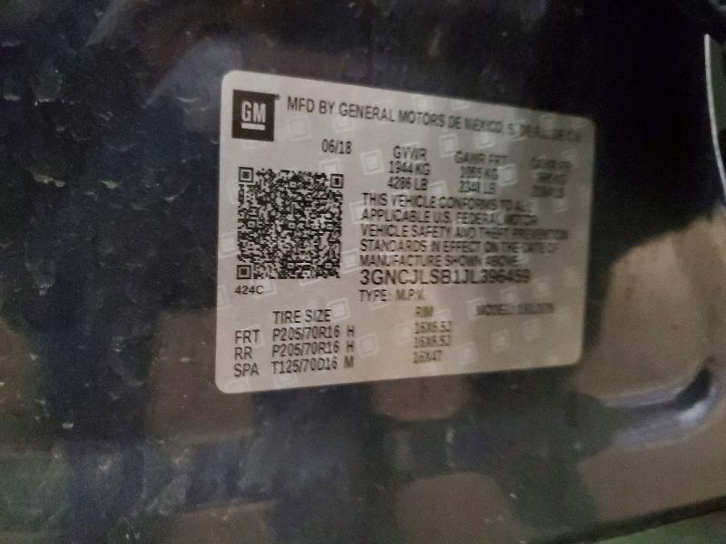 56622696 :رقم المزاد ، 3GNCJLSB1JL396459 vin ، 2018 Chevrolet Trax مزاد بيع