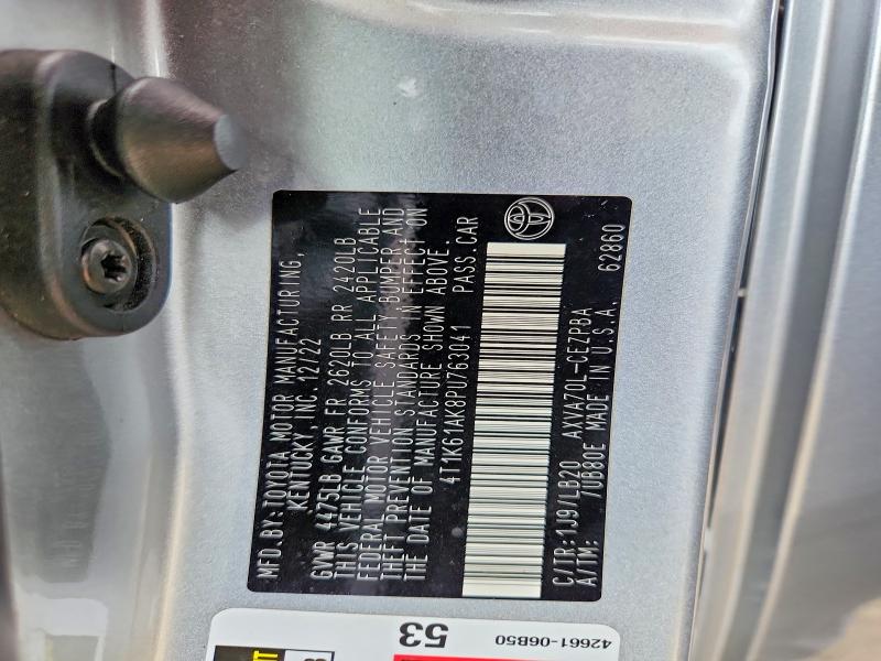 Продажа на аукционе авто 2023 Toyota Camry, vin: 4T1K61AK8PU763041, номер лота: 57927566
