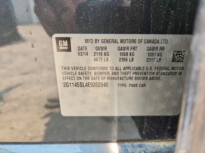 58249756 :رقم المزاد ، 2G1145SL4E9262946 vin ، 2014 Chevrolet Impala مزاد بيع