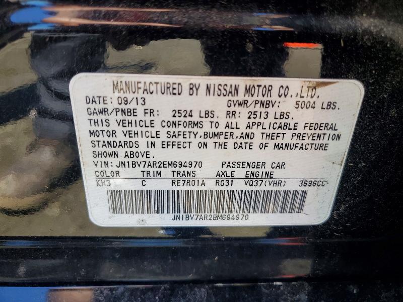 Продаж на аукціоні авто 2014 Infiniti Q50, vin: JN1BV7AR2EM694970, номер лоту: 58684276